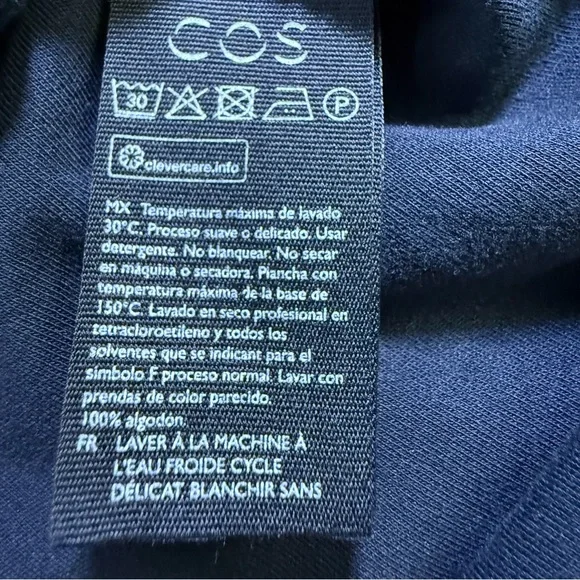 COS One-Shoulder A-Line above the knee classic minimalist Dress, Black size L - Picture 7 of 8